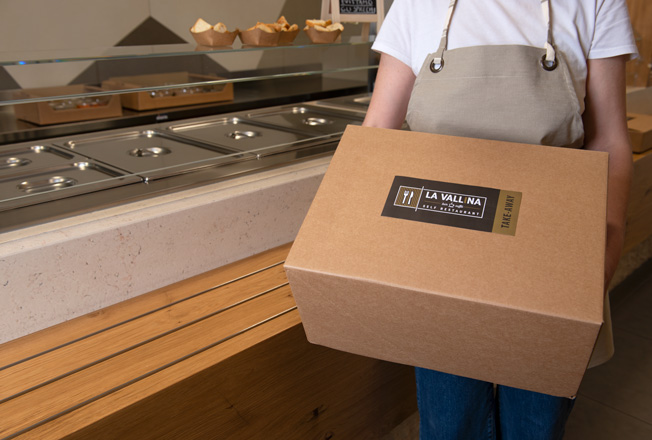 Take-away boxes for delicatessen and catering