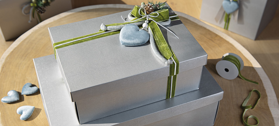 Christmas gift boxes - Skin argento