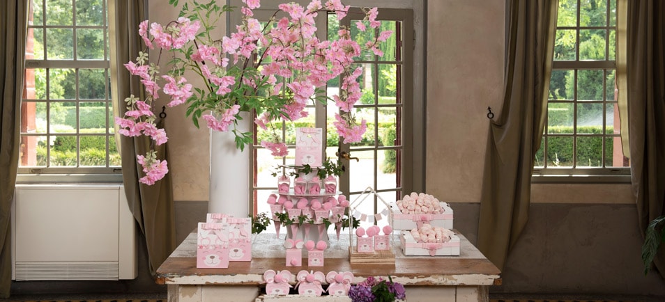 Baby shower party favors - Orsetto rosa/azzurro