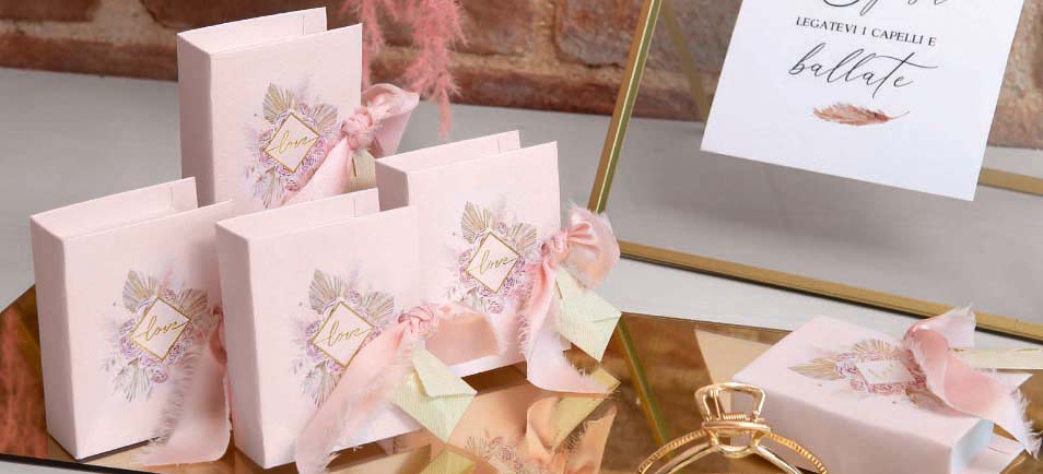 Wedding gift boxes - Rosa Pampas