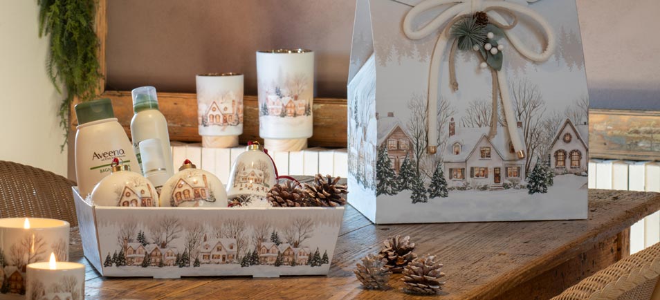 Weihnachtsverpackung „Verschneites Dorf“ - Christmas Village