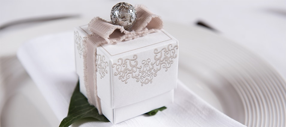 Cajas para regalos de boda - Chantilly bianco