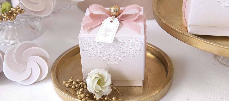 Portaconfetti matrimonio - Chantilly rosa