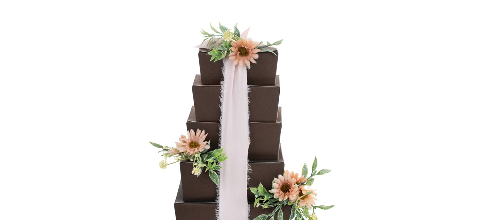 Cajas de carton para pasteles - Fibra marrone