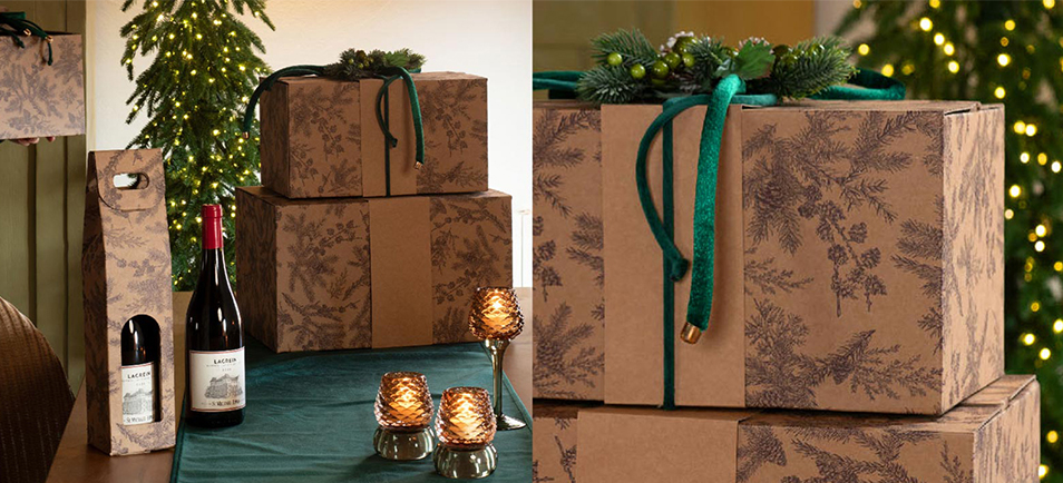 Scatole regalo Natale avana – Magic Forest
