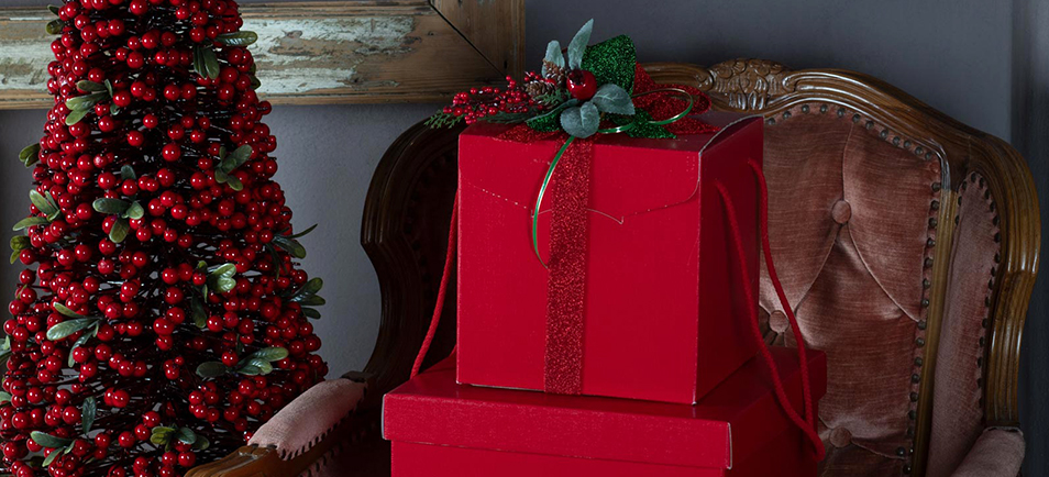 Scatole regalo Natale – Fibra Rosso