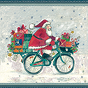 Santa's on bike