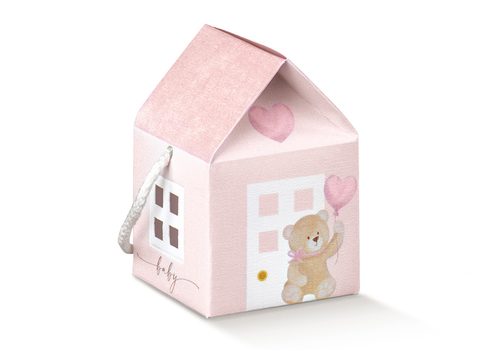 Casetta c/cordino fp - Little Bear Rosa