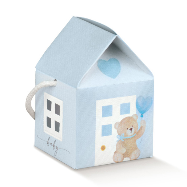 Casetta c/cordino fp - Little Bear Azzurro