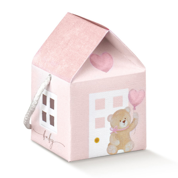 Casetta c/cordino fp - Little Bear Rosa